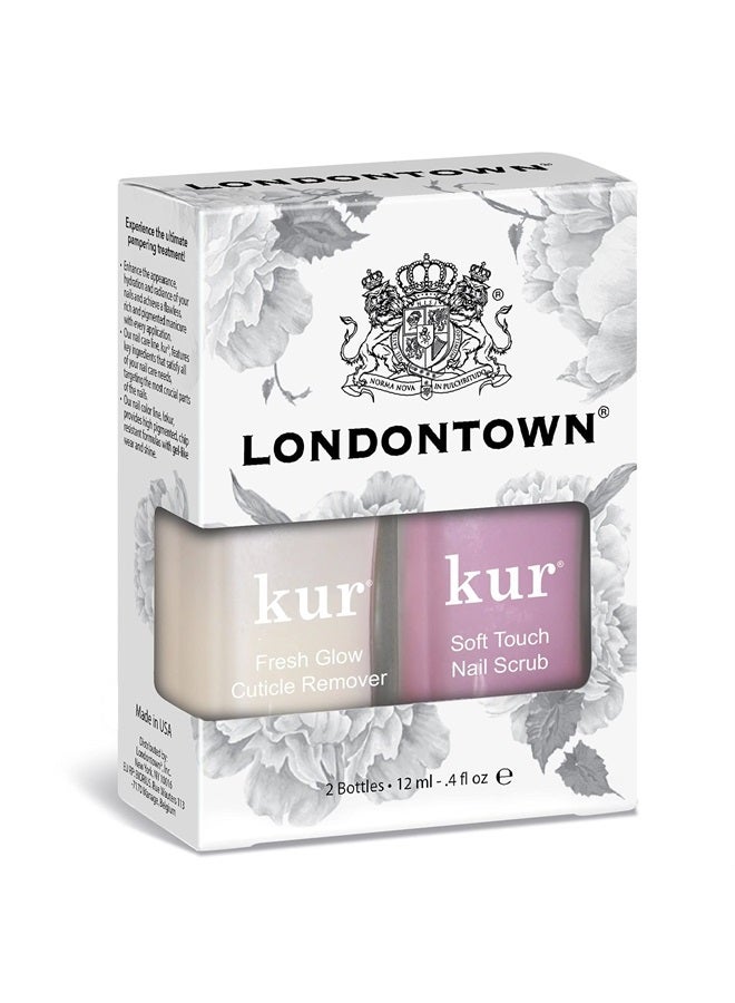 LONDONTOWN Clean Up Cuticles Set - Cuticle Remover & Soft Touch Nail Scrub,0.4 Fl Oz (Pack of 2) - Image 2