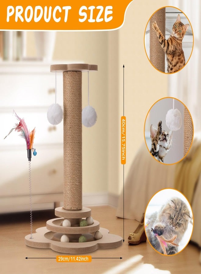 Seenelling 25 Pcs Kitten Starter Kit for Indoor Cats Include Cat Scratching Post, Sisal Scratcher Bed, Brushes, Nail Clipper, Balls for Indoor Kittens Supplies Accessories Welcome Gift - Image 2