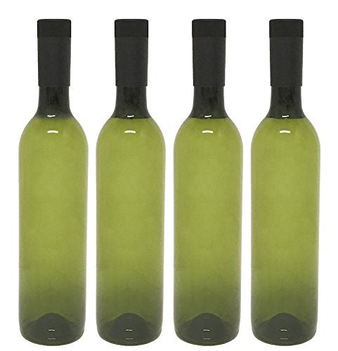 nicebottles Plastic Wine Bottles & Screw Caps, Green, 750ml - Pack of 4 - Image 5