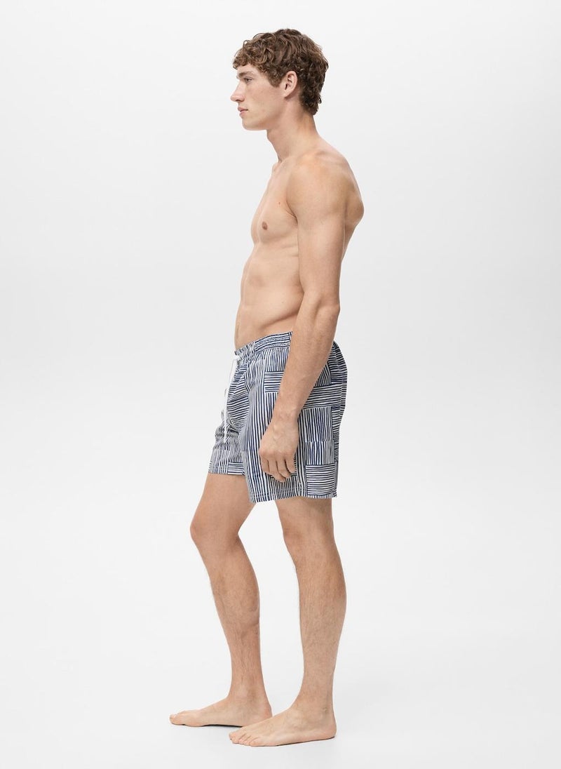 Mango Man Multi-Striped Swim Trunks  - Image 3
