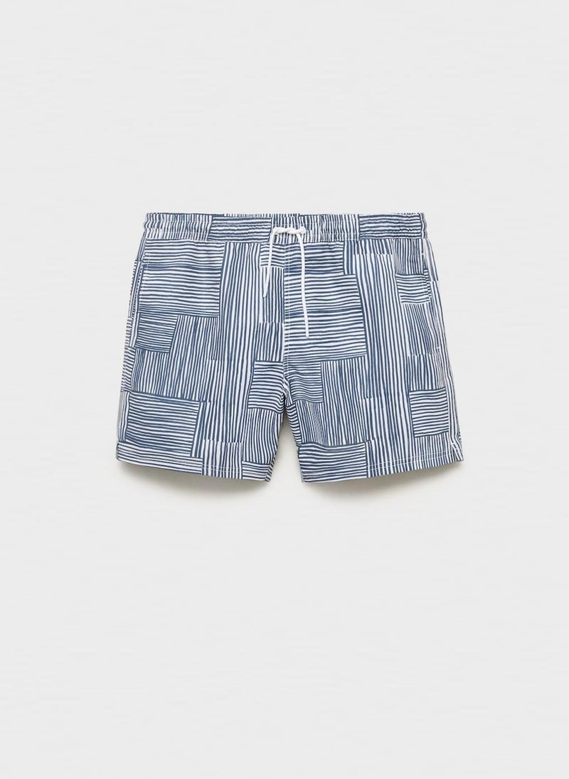 Mango Man Multi-Striped Swim Trunks  - Image 5