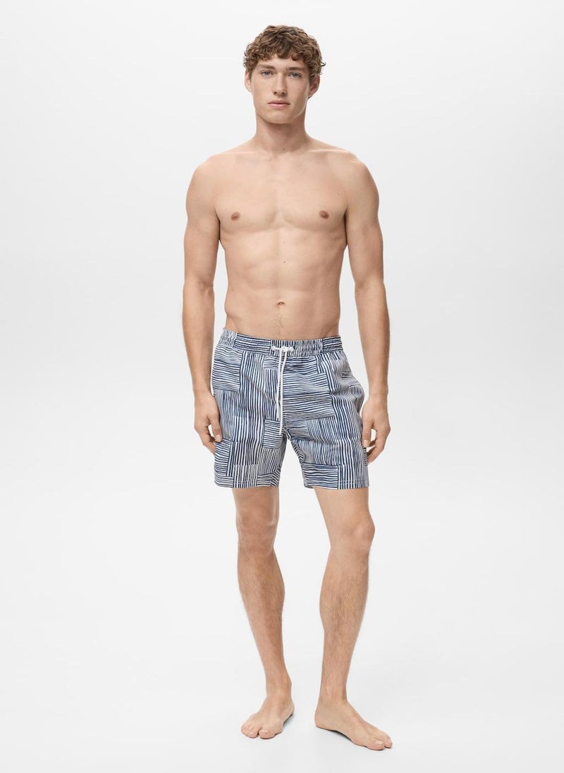 Mango Man Multi-Striped Swim Trunks  - Image 4