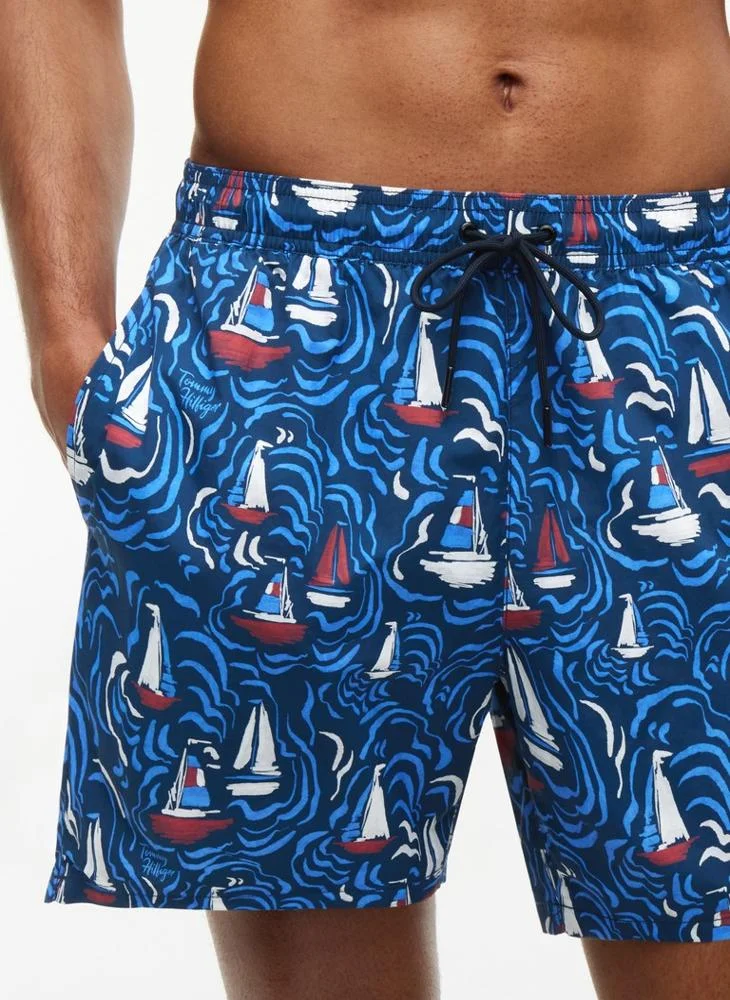 Tommy Hilfiger Essential Print Mid Length Swim Shorts