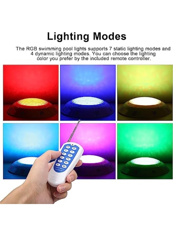 Generic Neelabil AC12V 45W LED RGB Swimming Pool Lights 7 Color C Underwater Lamp IP68 Waterproof Pool Light with Remote Control  - Image 3