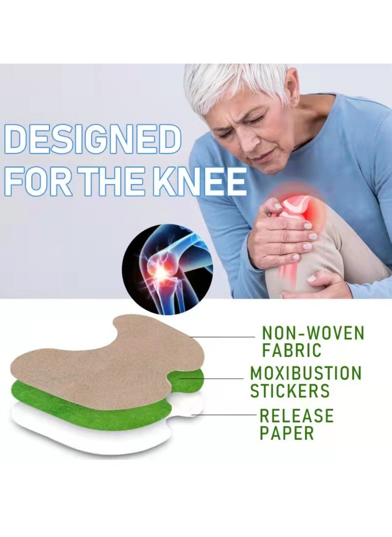 KanyeHB - 12Pcs Knee Plaster Knee Pain Relief Patches Heat Patches for Knee Pain Relief Bone on Bone Herbal Plaster Pain Patches Relief Back Joint Neck Shoulder Wormwood Joint Pain Relief Knee Patches - Image 1