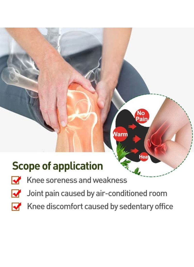 KanyeHB - 12Pcs Knee Plaster Knee Pain Relief Patches Heat Patches for Knee Pain Relief Bone on Bone Herbal Plaster Pain Patches Relief Back Joint Neck Shoulder Wormwood Joint Pain Relief Knee Patches - Image 1