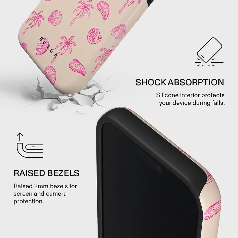 BURGA iPhone 17 Pro Beach Please Premium Case Compatible with Hybrid Dual-Layer Hard Shell + Silicone Protection - Scratch-Resistant Shockproof Mobile Cover