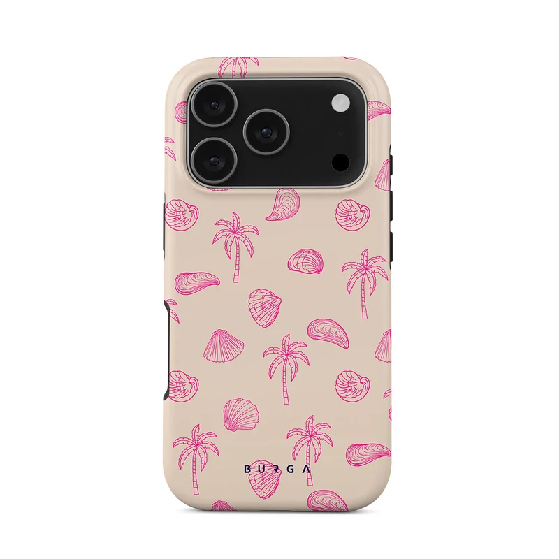 BURGA iPhone 17 Pro Beach Please Premium Case Compatible with Hybrid Dual-Layer Hard Shell + Silicone Protection - Scratch-Resistant Shockproof Mobile Cover