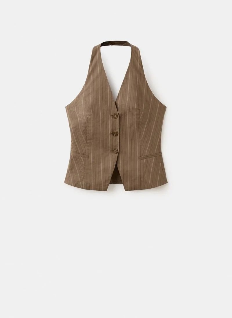 Mango  Striped halter-neck top for Women | Best Price UAE