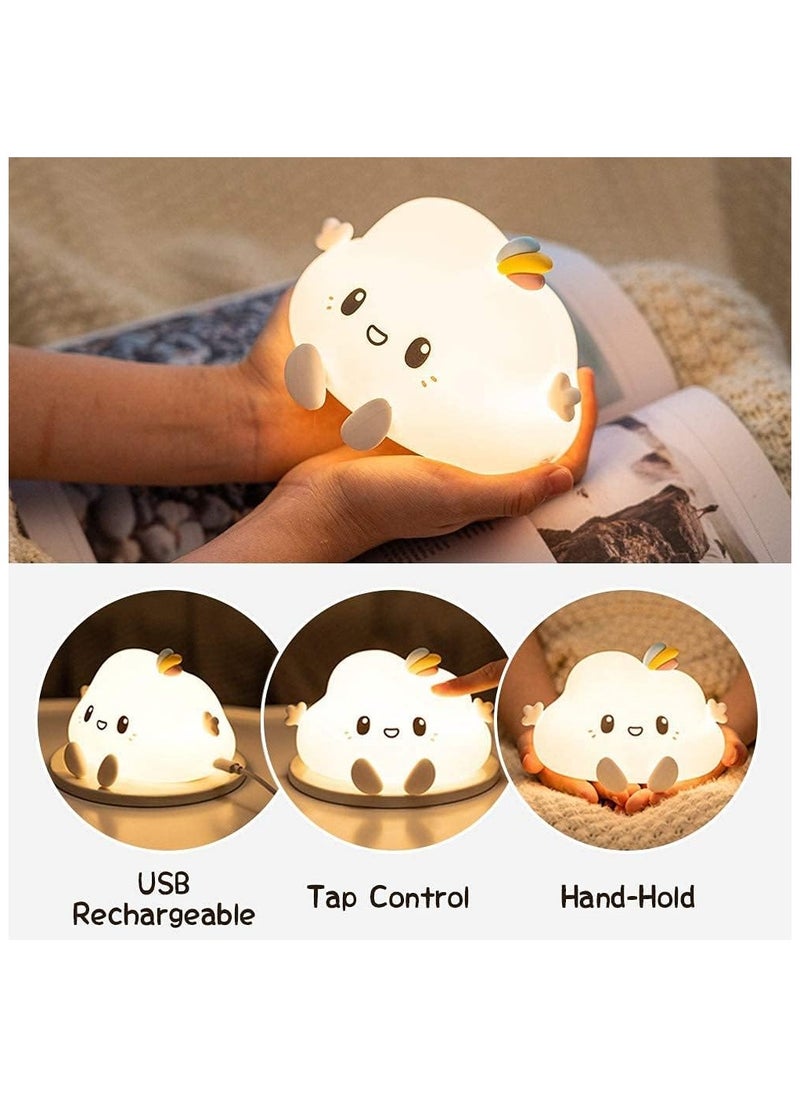 FEND - FEND Kids Night Light Cloud Lamp with Remote Control LED Color Changing Squishy Glow Soft Portable USB Rechargeable for Bedroom - Image 1