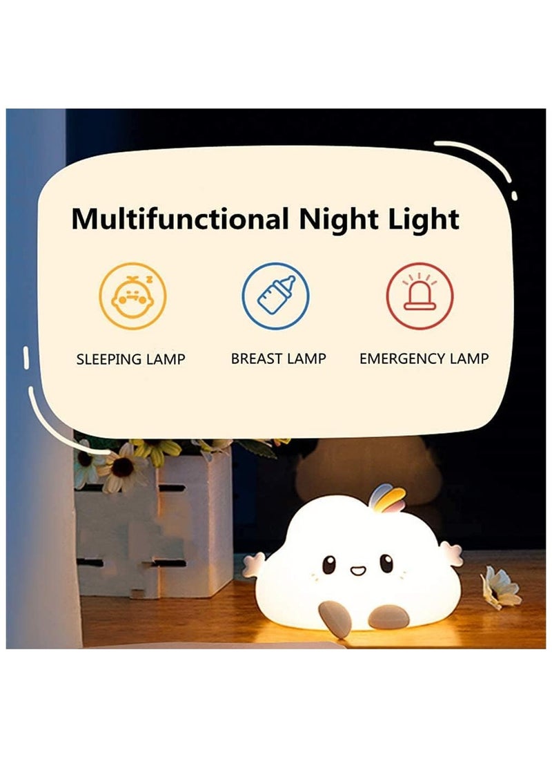FEND - FEND Kids Night Light Cloud Lamp with Remote Control LED Color Changing Squishy Glow Soft Portable USB Rechargeable for Bedroom - Image 1