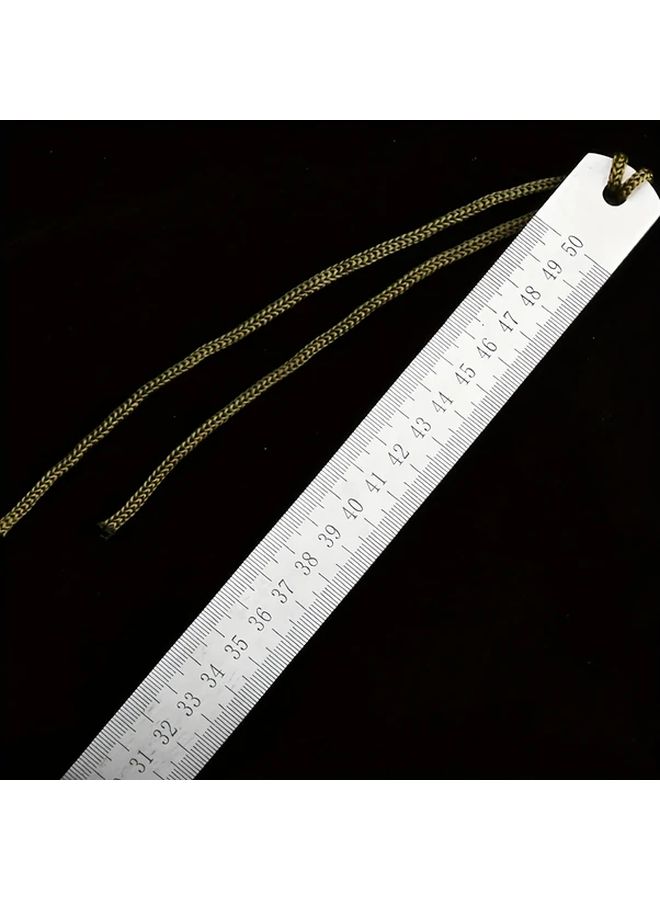 Heavy Duty Steel Tape Measure 20 Inch Self Defense Ruler Dual Scale Leather Case - Image 3
