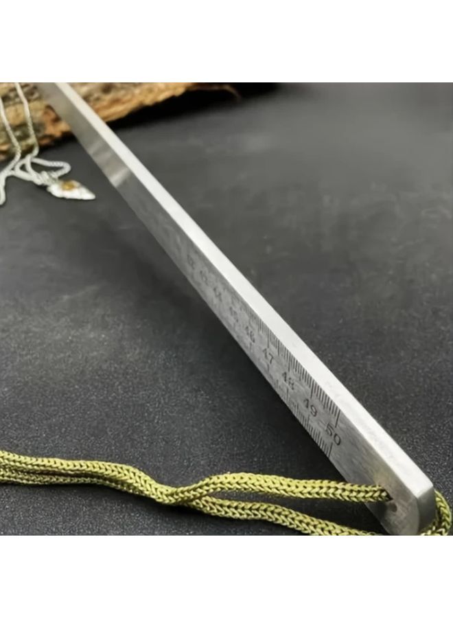 Heavy Duty Steel Tape Measure 20 Inch Self Defense Ruler Dual Scale Leather Case - Image 4