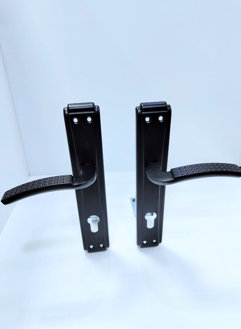 BLACK METAL DOOR HANDLE WITH CLASSIC DESIGN - Image 1