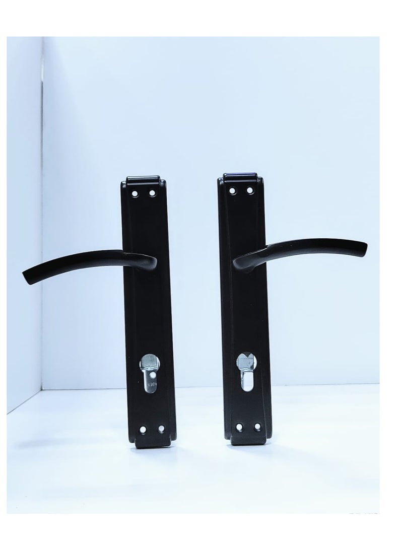 BLACK METAL DOOR HANDLE WITH CLASSIC DESIGN - Image 2