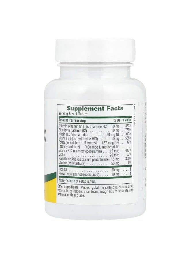 NaturesPlus B-Complex with Rice Bran, 90 Tablets - Image 2