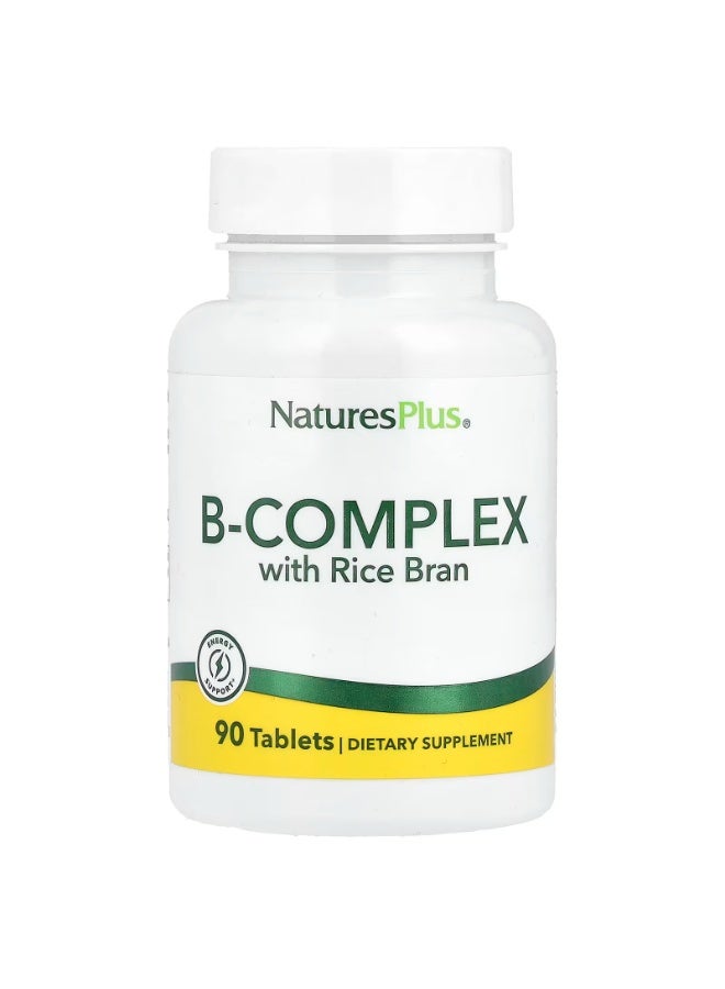 NaturesPlus B-Complex with Rice Bran, 90 Tablets - Image 1