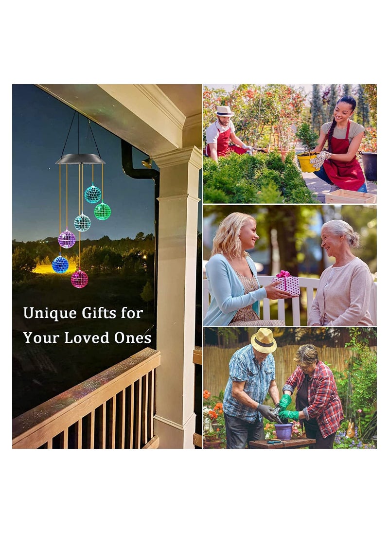 Y&D SYOSI Solar Wind Chime for Porch Decor, Outdoor Lights Garden Gifts Women Mom Grandma  - Image 2