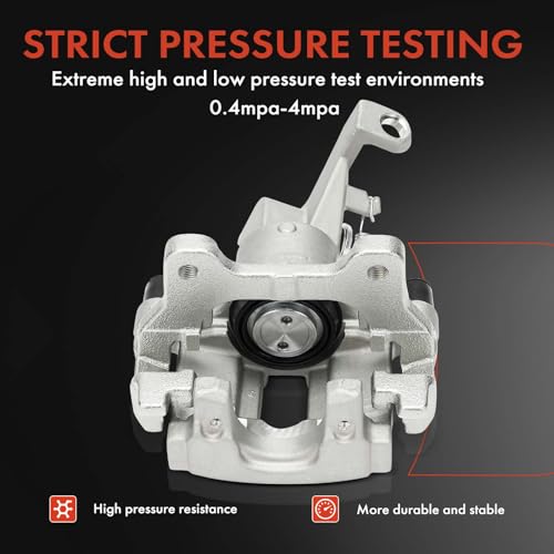 A-Premium Disc Brake Caliper Assembly with Bracket Compatible with Jaguar XF 2009-2013, XJ 2010-2014, XJ8 2005-2009, XK 2007-2014, XKR 2007-2009, S-Type 2005-2008, Vanden Plas 2005-2009 - Rear Side - Image 5