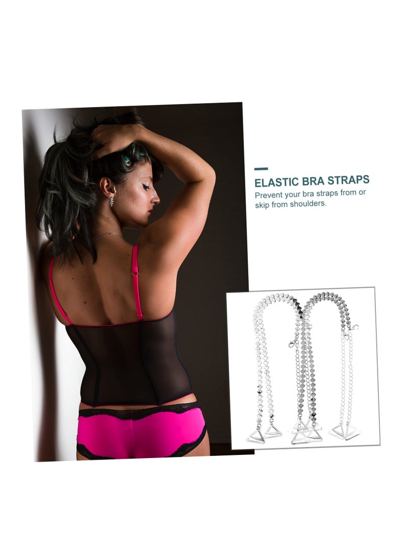 SYOSI - Bra Straps, 2 Pairs Non Slip Strap Extender Metal Brackets Retainer Holder Tube Bras for Women Transparent Bras for Women Under Outfit Bras for Women Bra Accessories Bra Strap Holders Alloy - Image 1