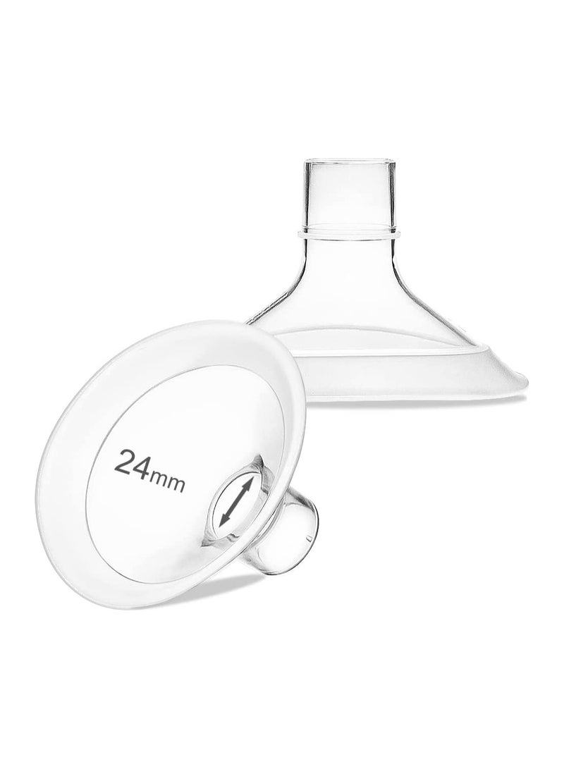 1 Pack 24mm Breast Shields for Medela Compatible Breast Pumps with Personalfit Connector - Image 1