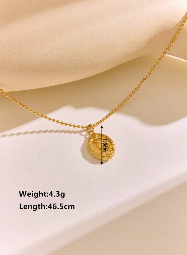 إيكوال سلسال نسائي أنيق مصنوع من الاستانلس ستيل مطلي باللون الذهبي - Image 3