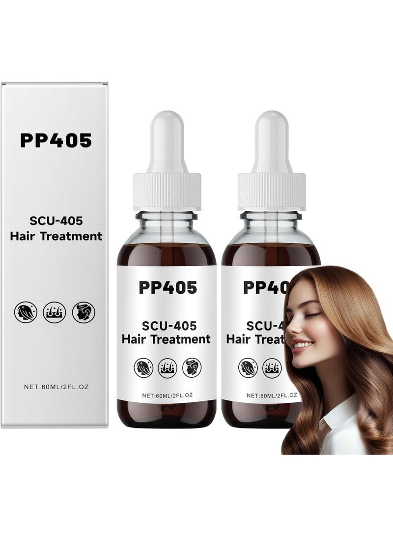 PP405 Hair Treatment, Dry Damaged Hair Treatment, Hair Loss Treatment for Women, Hair Care Growth Oil, Moisturizing & Strengthening Hair Oil, Nourishes Scalp Serum Conditioner for Shiny Hair (2PCS) - Image 1