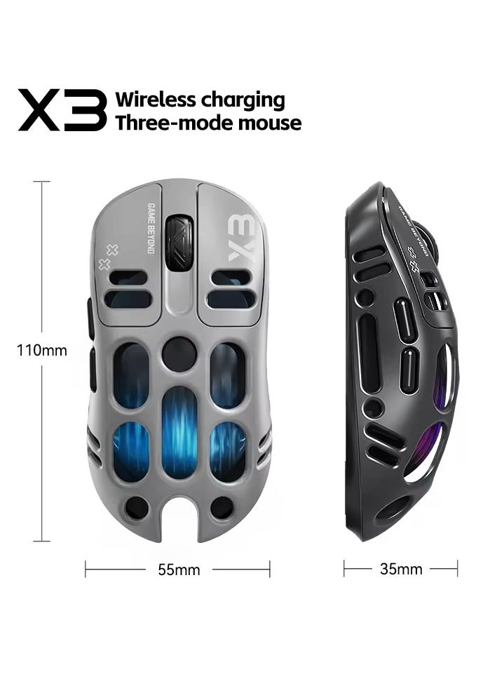 T-WOLF X3 Wireless Gaming Mouse Triple Mode 2.4G/BT/USB-C RGB for PC Laptop  - Image 5