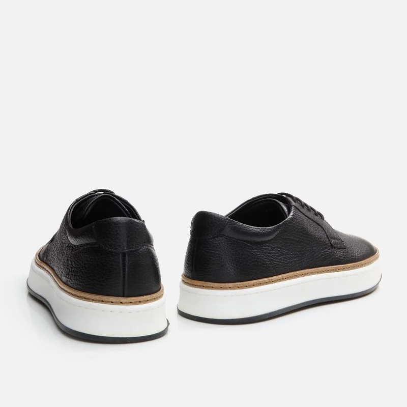 Hotiç 02AYH292700A100 GENUINE Leather Black Men's Casual Shoes
