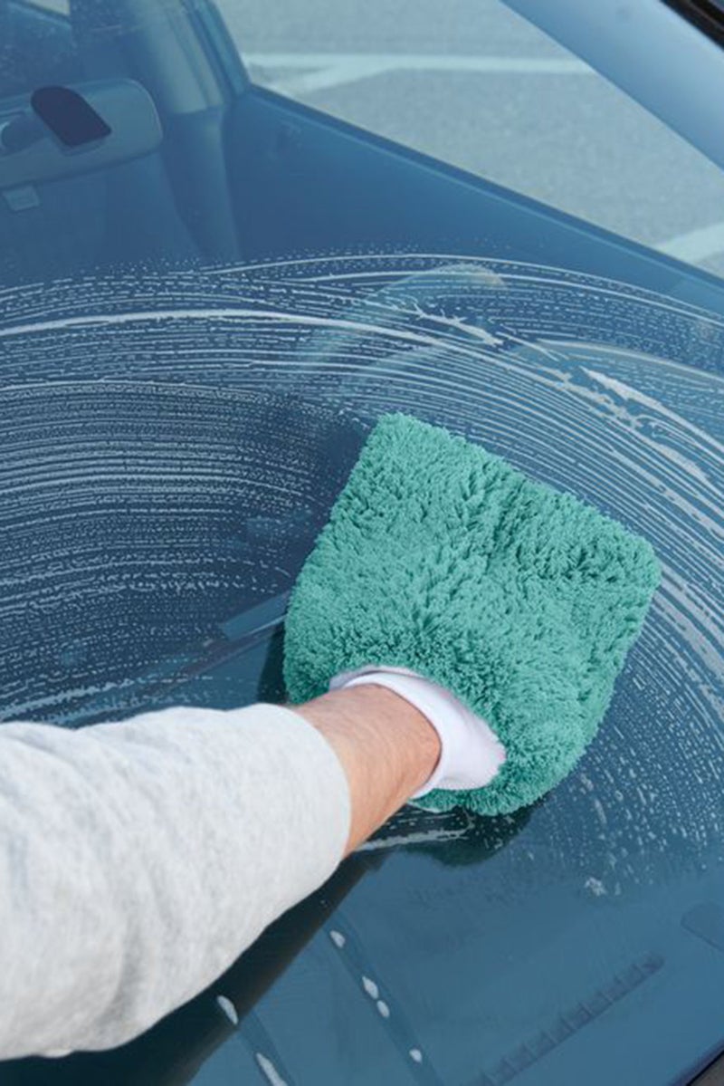 Tchibo Car Wash Glove, Turquoise/White - Image 1