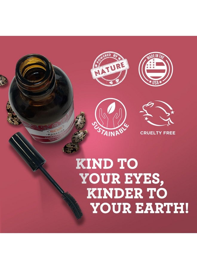 GuruNanda Natural Castor Oil Eyelash Enhance Serum with Rosemary Oil - Brush Applicator & 5 Pipettes, Helps Natural Hair Growth for Eyebrows & Beards, 2 Fl Oz - Image 4