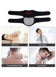Generic Self-heating Tourmaline Neck Magnetic Therapy Belt Black  - Image 1