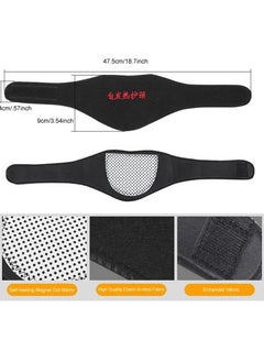 Generic Self-heating Tourmaline Neck Magnetic Therapy Belt Black  - Image 2