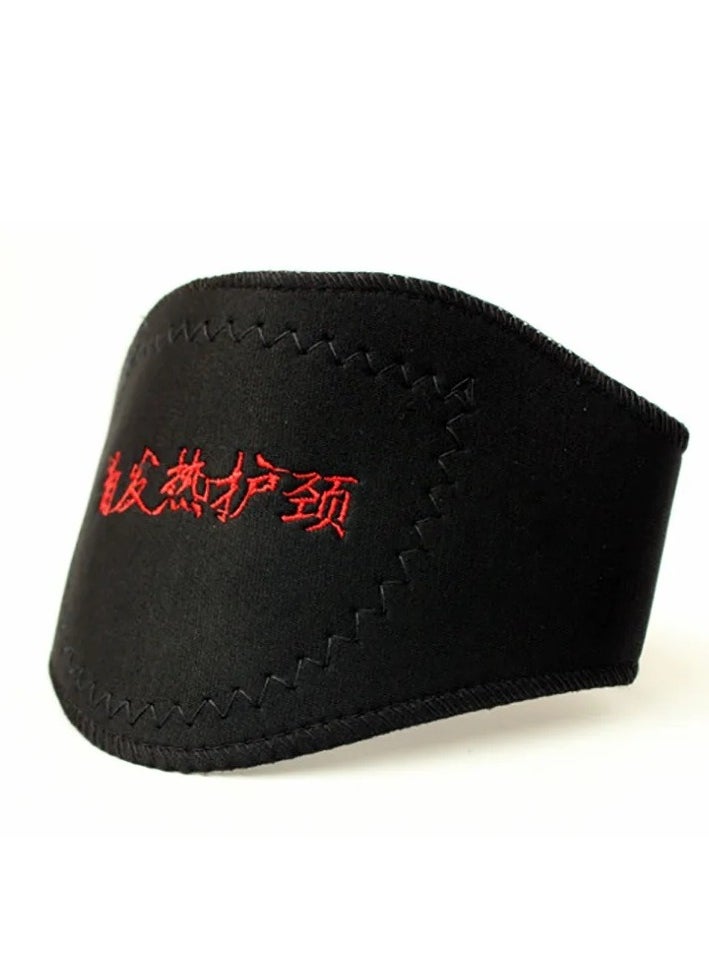 Generic - Self-heating Tourmaline Neck Magnetic Therapy Belt Black - Image 1