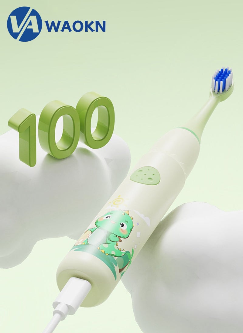 Rechargeable Children's Sonic Electric Toothbrush High-frequency Vibration IPX7 Waterproof Power Toothbrush 4 Modes Adjustable Smart Electric Toothbrush with 8 Detachable Soft-bristle Brush Heads - pzsku/Z791767563F8F89F005C5Z/45/_/1709696858/8647dd46-6d76-43ba-864a-2ffab744c0d3