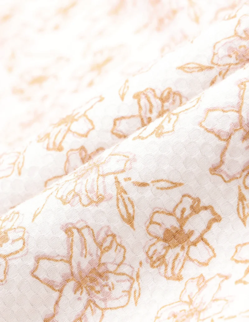 Arrow Mustard Floral Printed Dobby Shirt for Men | Best Price UAE