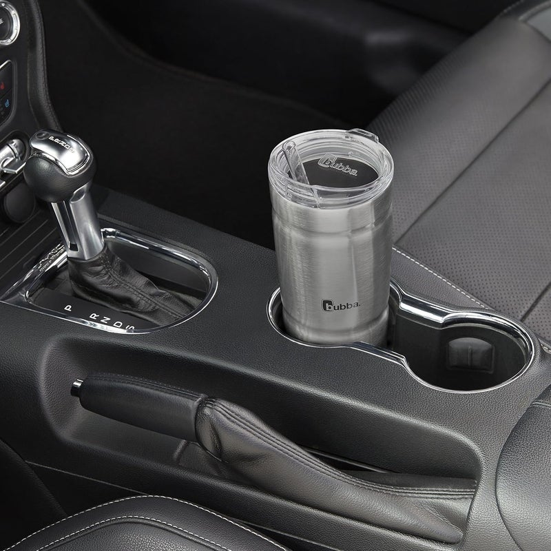 Bubba Envy Stainless Steel Tumbler with Straw, Stainless Steel with Clear Lid, 24oz - Image 2