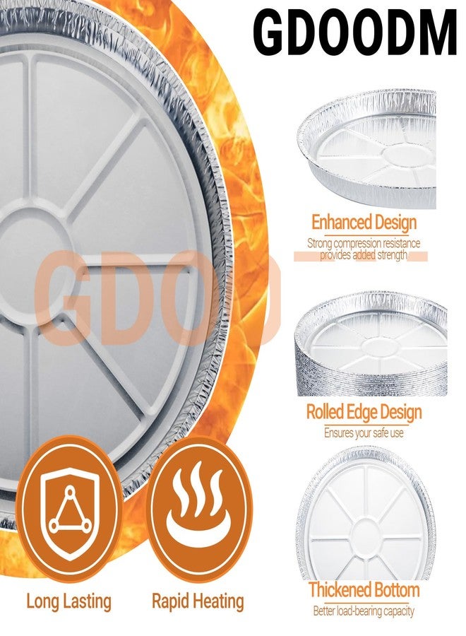 GDOODM 50 Pack 8 Inch Round Foil Pizza Pans, Disposable Aluminum Pizza Pans for Pizzas, Round Pizza Pan Foil Focaccia Pan, Chocolate Cookies Cake Tin, Serving Platter Tray, Freezer & Oven Safe - Image 3