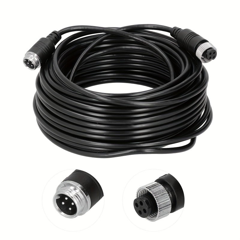 4 Pin Aviation Video Extension Cable 787.4 Inch For CCTV Rear View Camera Backup System - Image 3