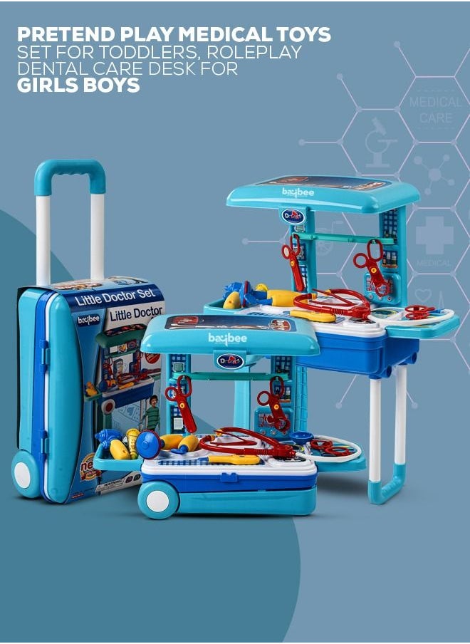 BAYBEE - 3 In 1 Trolley Kids Doctor Set For Kids With Medical Play Set Accessories Doctor Playset Pretend Play Toys Pretend Role Play Toys Medical Doctor Play Set Toy For Kids 2+ Years Boys Girls - Image 1