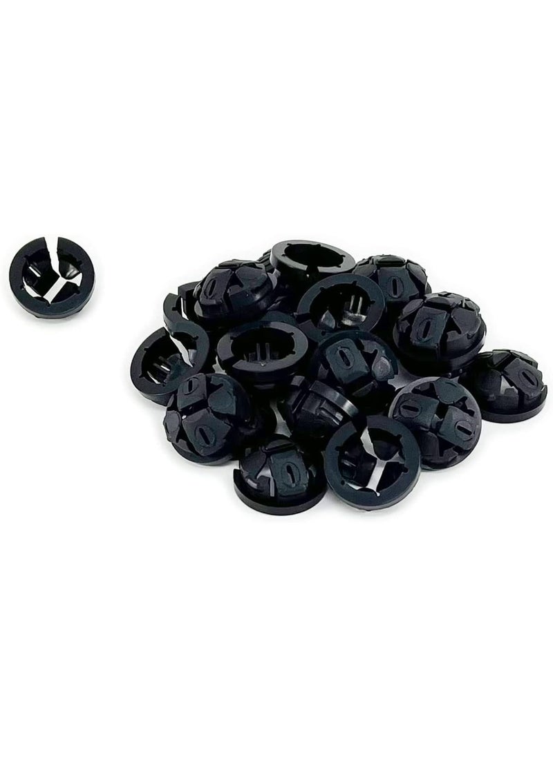 iMBAPrice iMBAPrice IMBANM9425 Black NonMetallic Button Pushin NM Cable Connector 38 Trade Size Fits 12Inch Knock Outs 25Pack  - Image 1