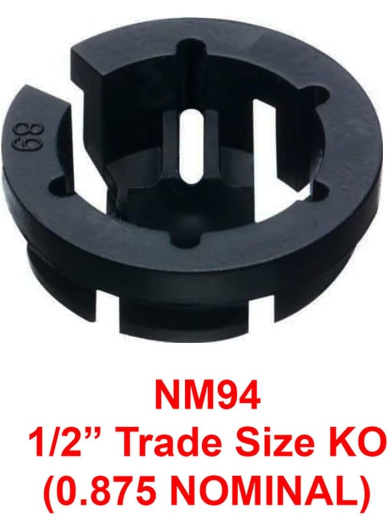 iMBAPrice iMBAPrice IMBANM9425 Black NonMetallic Button Pushin NM Cable Connector 38 Trade Size Fits 12Inch Knock Outs 25Pack  - Image 3