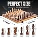 Chess Armory 15 Inch Magnetic Wooden Chess Set for Adults Kids Folding Travel Chess Board with Handcrafted Staunton Pieces Extra Queens and Storage Slots - Image 3