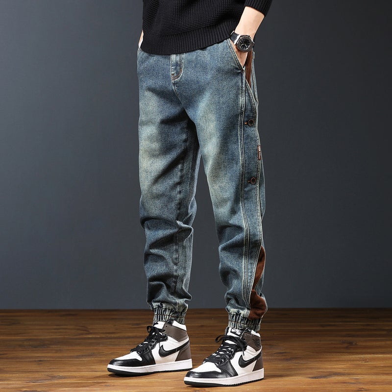 Unisex Classic Denim Jeans Loose Fit Daily Outdoor Wear - Image 4