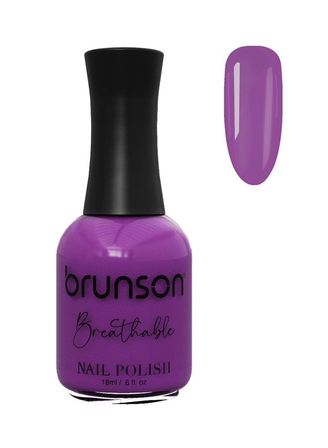 brunson طلاء أظافر قابل للتنفس طلاء أظافر حلال مناسب للوضوء سريع الجفاف نباتي طويل الأمد وسهل التقشير 18 مل BH095