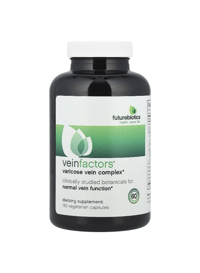 Futurebiotics, VeinFactors®, Varicose Vein Complex, 180 Vegetarian Capsules (Packaging may vary)
