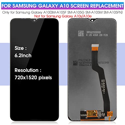 ARSSLY استبدال شاشة سامسونج جالاكسي A10 لشاشة سامسونج A10 لشاشة جالاكسي A10 LCD لمجموعة استبدال أجزاء إصلاح SM-A105M SM-A105FN/DS (ليس لـ A10s/A10E) - Image 2