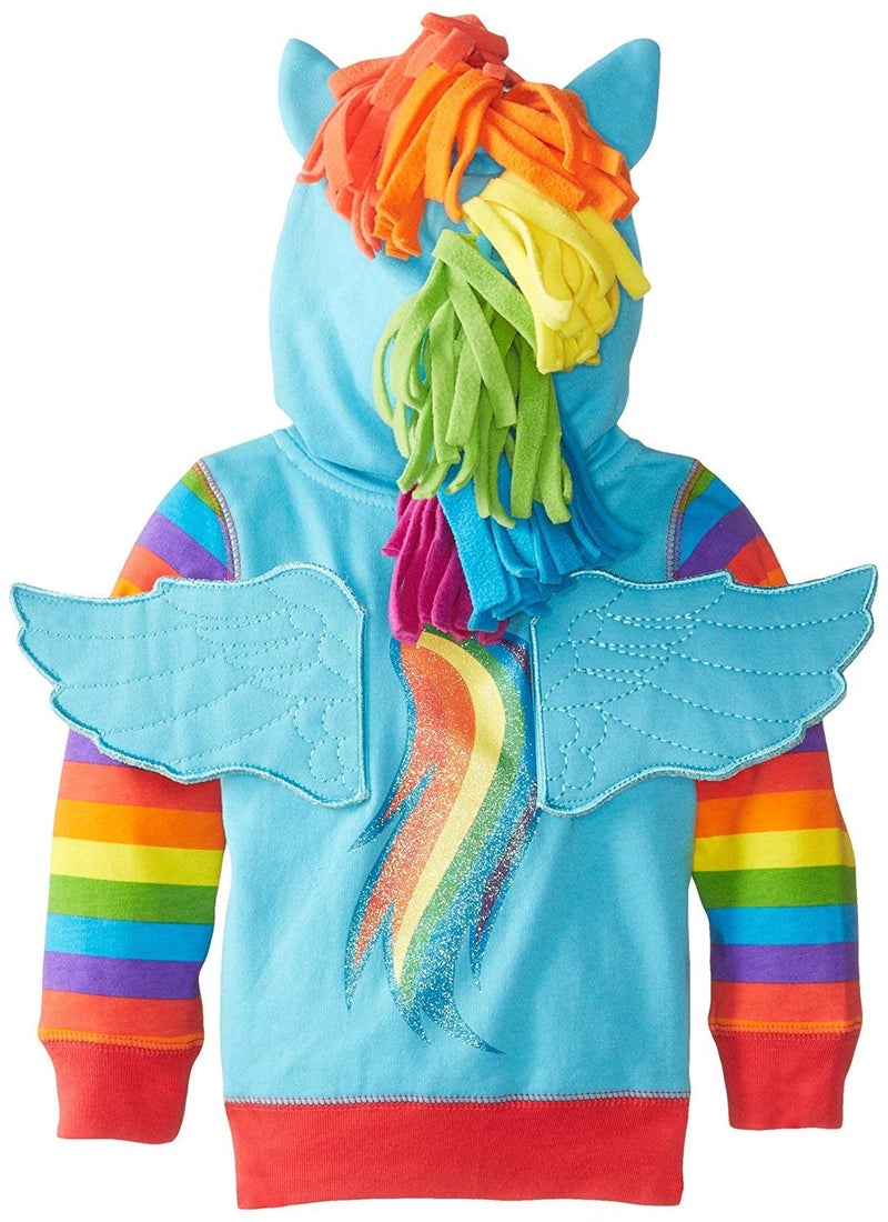 My Little Pony Girls' Rainbow Dash Cosplay Hoodie, Rainbow Dash, 4T - Image 2