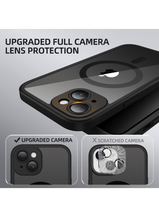 بيرفي جراب مغناطيسي لهاتف iPhone 14، متوافق مع MagSafe، واقي شاشة مدمج للخصوصية وحماية مطورة للكاميرا، جراب هاتف كامل الجسم مضاد للتجسس ومقاوم للصدمات مقاس 14 بوصة و6.1 بوصة، أسود - Image 4
