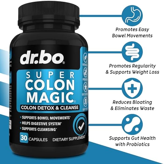 dr.bo Colon Cleanser Detox for Weight Flush - 15 Day Colon Cleanse Pills & Probiotic - Fast Natural Laxative, Constipation Relief, Bowel Movement Supplements for Intestinal Stomach Bloating Gut Loss Support - Image 2